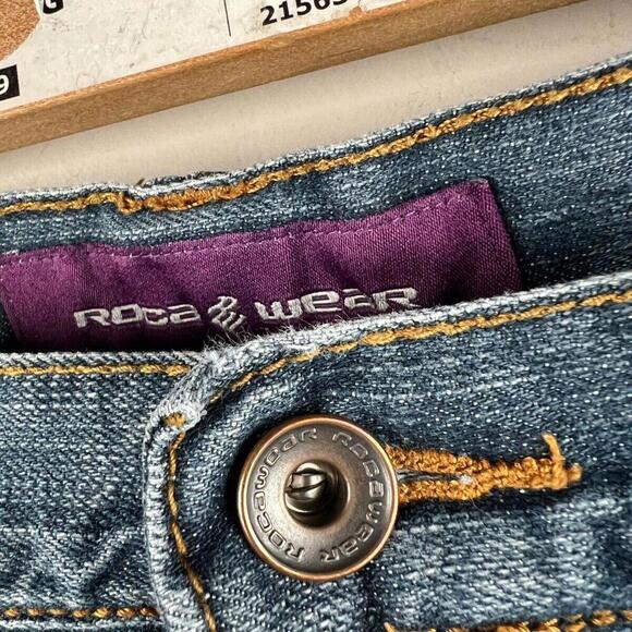 Vintage Rocawear Jeans Mens 38 Blue Baggy Y2K Streetwear Wide Leg Skater Goth - Picture 6 of 8